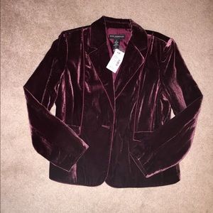 New Burgundy velour blazer 12p